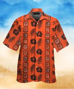 Cincinnati Bengals Short Sleeve Button Up Tropical Hawaiian Shirt VER025