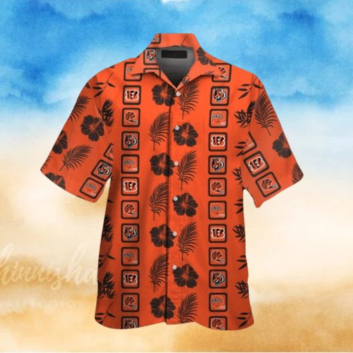 Cincinnati Bengals Short Sleeve Button Up Tropical Hawaiian Shirt VER025