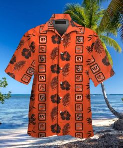 Cincinnati Bengals Short Sleeve Button Up Tropical Hawaiian Shirt VER025