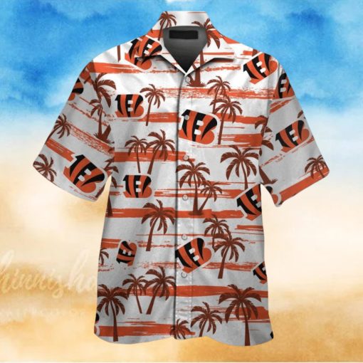 Cincinnati Bengals Short Sleeve Button Up Tropical Hawaiian Shirt VER027