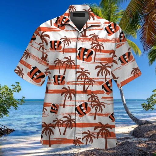 Cincinnati Bengals Short Sleeve Button Up Tropical Hawaiian Shirt VER027