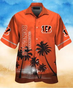 Cincinnati Bengals Short Sleeve Button Up Tropical Hawaiian Shirt VER028