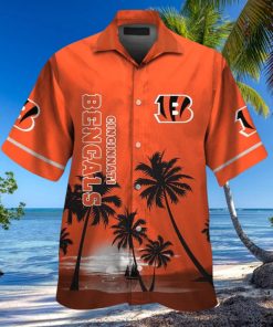 Cincinnati Bengals Short Sleeve Button Up Tropical Hawaiian Shirt VER028