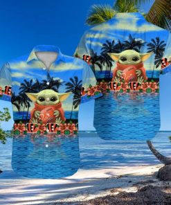 Cincinnati Bengals Short Sleeve Button Up Tropical Hawaiian Shirt VER03