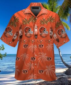 Cincinnati Bengals Short Sleeve Button Up Tropical Hawaiian Shirt VER031