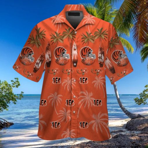 Cincinnati Bengals Short Sleeve Button Up Tropical Hawaiian Shirt VER031