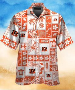 Cincinnati Bengals Short Sleeve Button Up Tropical Hawaiian Shirt VER032