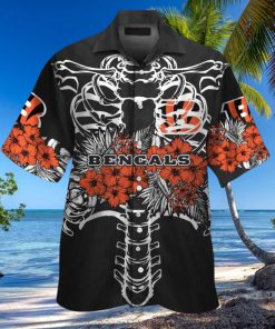 Cincinnati Bengals Short Sleeve Button Up Tropical Hawaiian Shirt VER033