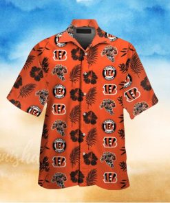 Cincinnati Bengals Short Sleeve Button Up Tropical Hawaiian Shirt VER034