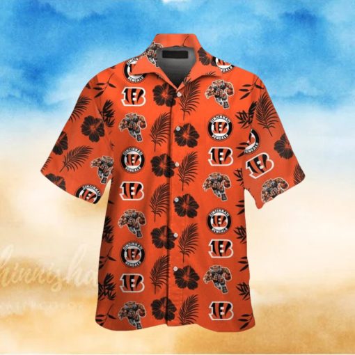 Cincinnati Bengals Short Sleeve Button Up Tropical Hawaiian Shirt VER034