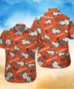 Cincinnati Bengals Short Sleeve Button Up Tropical Hawaiian Shirt VER08