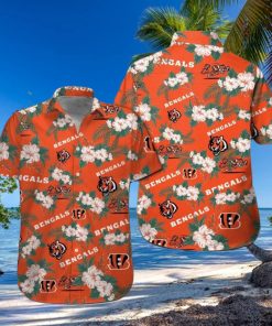 Cincinnati Bengals Short Sleeve Button Up Tropical Hawaiian Shirt VER08