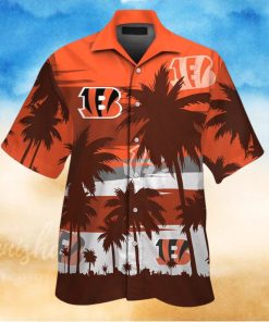 Cincinnati Bengals Short Sleeve Button Up Tropical Hawaiian Shirt VER09