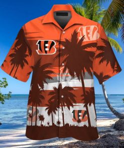 Cincinnati Bengals Short Sleeve Button Up Tropical Hawaiian Shirt VER09