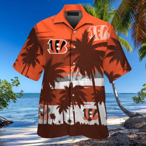 Cincinnati Bengals Short Sleeve Button Up Tropical Hawaiian Shirt VER09