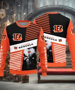 Cincinnati Bengals Skull Pattern Knitted Sweater For Christmas