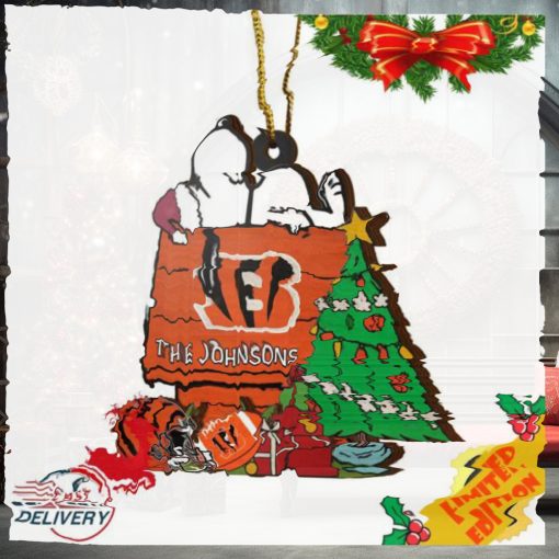 Cincinnati Bengals Snoopy NFL Sport Ornament Custom Name