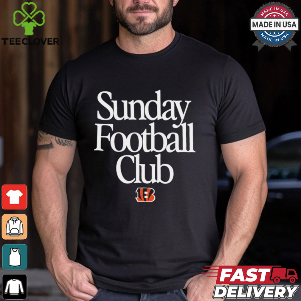 Cincinnati Bengals Sunday Football Club Heavyweight T Shirt Cincinnati Bengals Sunday Football Club Heavyweight T Shirt