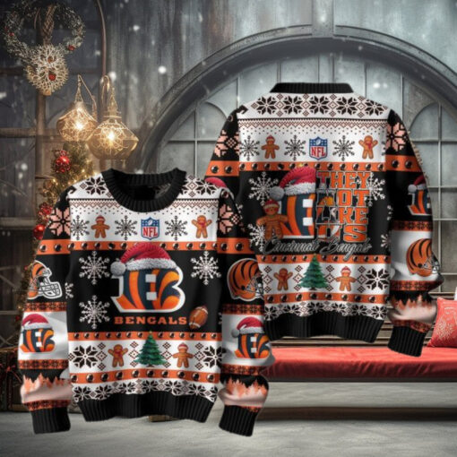 Cincinnati Bengals They Not Like Us Christmas Happy Holidays Ugly Sweater
