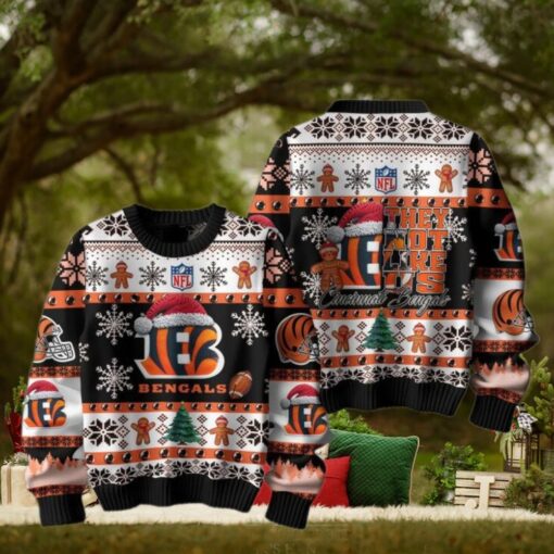 Cincinnati Bengals They Not Like Us Christmas Happy Holidays Ugly Sweater