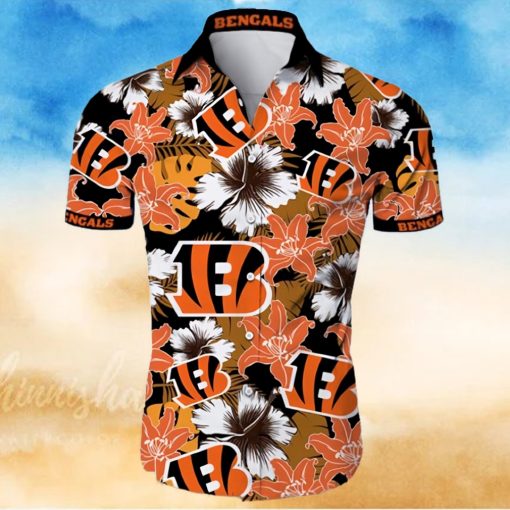Cincinnati Bengals Tropical Flower Hawaiian Shirt