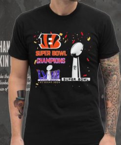 Cincinnati Bengals football Super Bowl Champions Las Vegas 2024 logo shirt