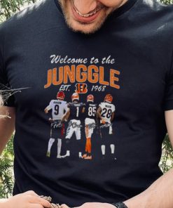 Cincinnati Bengals welcome to the jungle est 1968 signatures hoodie, sweater, longsleeve, shirt v-neck, t-shirt