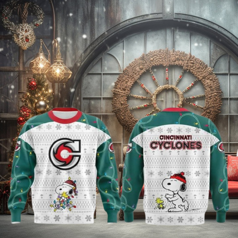 Cincinnati Cyclones Peanuts & Snoopy Limited Edition Sweater Cincinnati Cyclones Peanuts & Snoopy Limited Edition Sweater