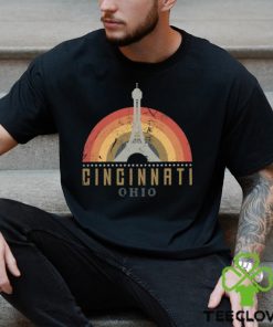 Cincinnati Eiffel Tower Tee Shirt 2 Cincinnati Eiffel Tower Tee Shirt