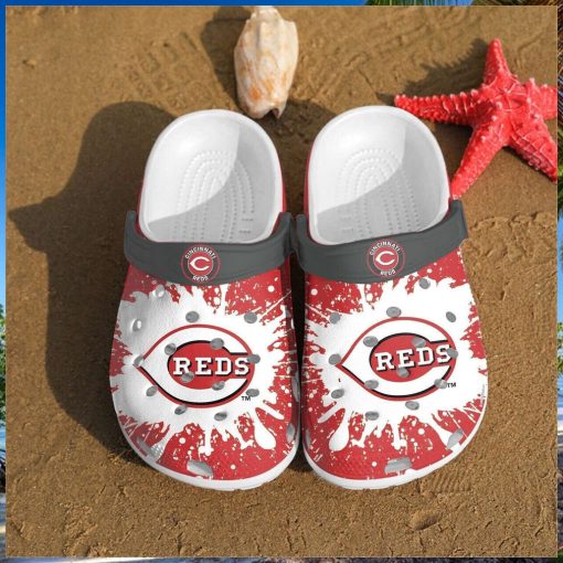 Cincinnati Reds Baseball Team Custom Name Clogs Capture The Sporting Spirit