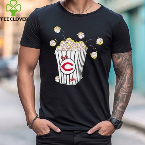 Cincinnati Reds Basketball Popcorn Shirt