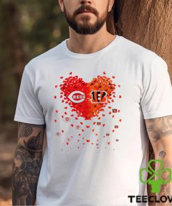 Cincinnati Reds Cincinnati Bengals logo hearts sport gift hoodie, sweater, longsleeve, shirt v-neck, t-shirt