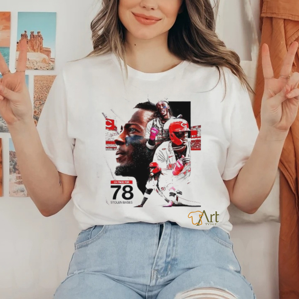 Cincinnati Reds Elly De La Cruz on place for 78 stolen bases shirt Cincinnati Reds Elly De La Cruz on place for 78 stolen bases shirt
