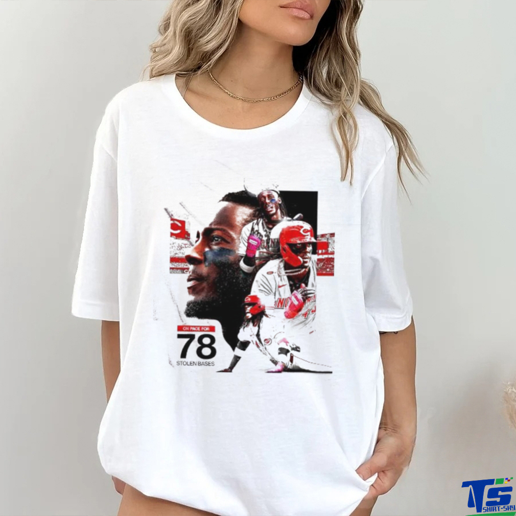 Cincinnati Reds Elly De La Cruz on place for 78 stolen bases shirt Cincinnati Reds Elly De La Cruz on place for 78 stolen bases shirt