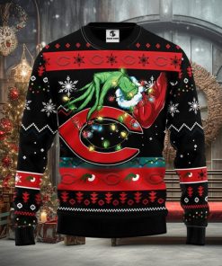 Cincinnati Reds Funny Grinch Christmas Ugly Sweater 3D Christmas Xmas Sweater