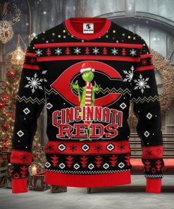 Cincinnati Reds Grinch Christmas Ugly Sweater