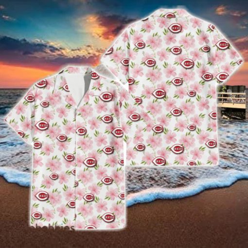 Cincinnati Reds Light Pink Hibiscus Cute Summer Gift For Men And Women Hawaiian Shirt