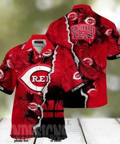 Cincinnati Reds MLB Floral Full Print Unisex Hawaiian Shirt