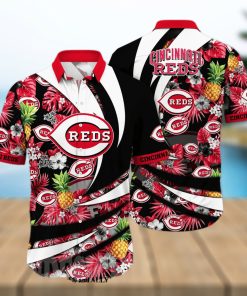 Cincinnati Reds MLB Flower Full Printing Hawaiian Shirt