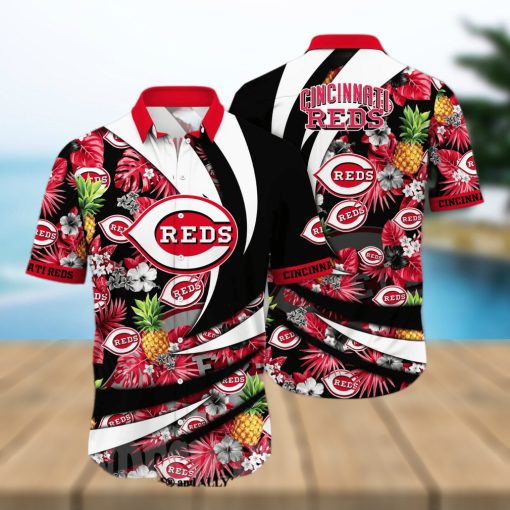 Cincinnati Reds MLB Flower Full Printing Hawaiian Shirt