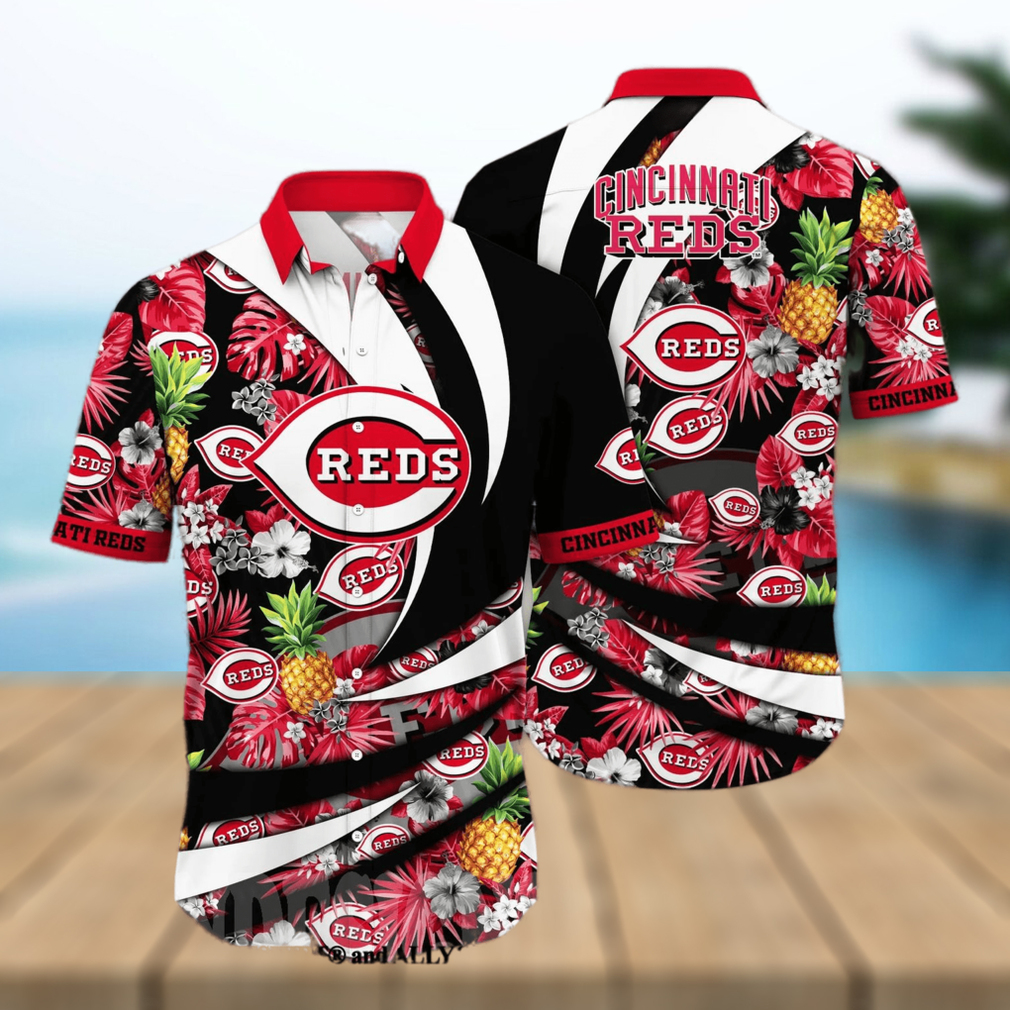 Cincinnati Reds MLB Flower Full Printing Hawaiian Shirt Cincinnati Reds MLB Flower Full Printing Hawaiian Shirt