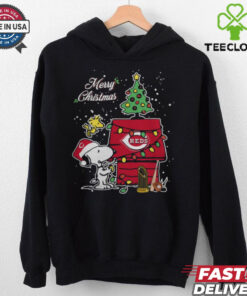 Cincinnati Reds Merry Christmas With Snoopy Baby T Shirt