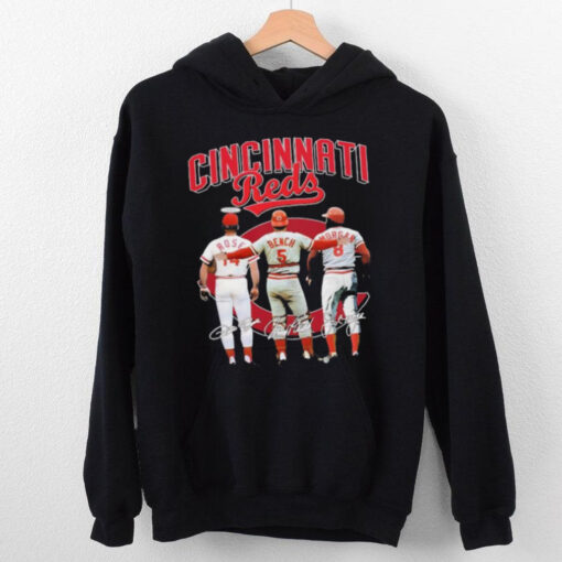 Cincinnati Reds Peter Rose Johnny Bench Joe Morgan signatures hoodie, sweater, longsleeve, shirt v-neck, t-shirt