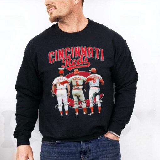 Cincinnati Reds Peter Rose Johnny Bench Joe Morgan signatures hoodie, sweater, longsleeve, shirt v-neck, t-shirt