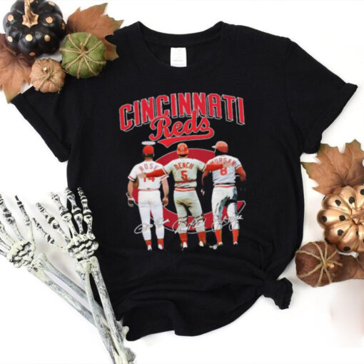 Cincinnati Reds Peter Rose Johnny Bench Joe Morgan signatures hoodie, sweater, longsleeve, shirt v-neck, t-shirt