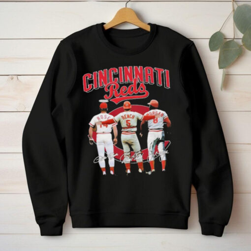 Cincinnati Reds Peter Rose Johnny Bench Joe Morgan signatures hoodie, sweater, longsleeve, shirt v-neck, t-shirt