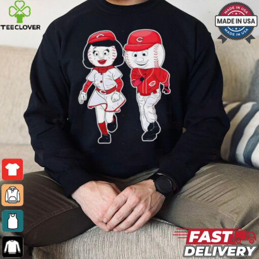 Cincinnati Reds Rosie red mascot couple shirt