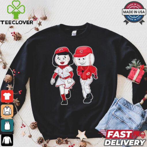Cincinnati Reds Rosie red mascot couple shirt