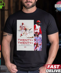 Cincinnati Reds Spencer Steer Elly De La Cruz Twenty Home Runs Twenty Stolen Bases Signatures Poster t shirt