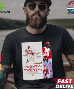 Cincinnati Reds Spencer Steer Elly De La Cruz Twenty Home Runs Twenty Stolen Bases Signatures Poster t shirt